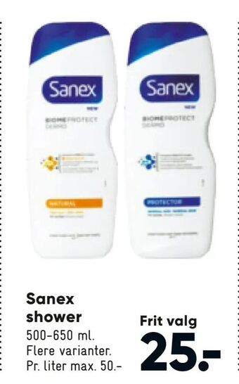 Bilka Sanex shower tilbud