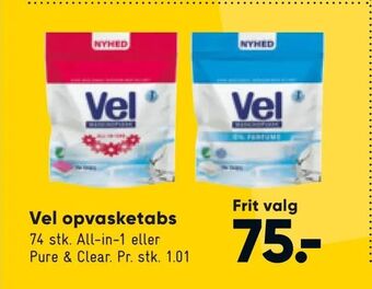 Bilka Vel opvasketabs tilbud