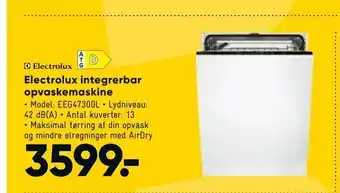 Bilka Electrolux integrerbar opvaskemaskine tilbud