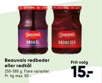 Bilka Beauvais rødbeder eller rødkål tilbud