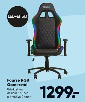 Bilka Fourze RGB Gamerstol tilbud