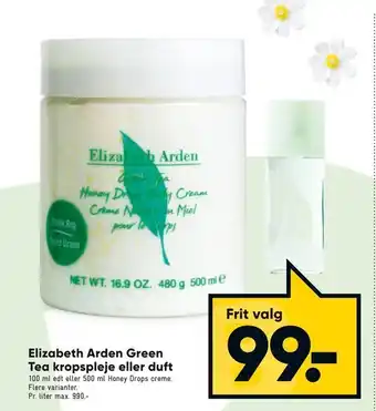Bilka Elizabeth Arden Green Tea kropspleje eller duft tilbud