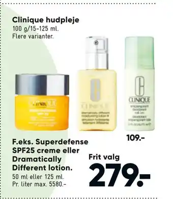 Bilka Superdefense SPF25 creme eller Dramatically Different lotion tilbud