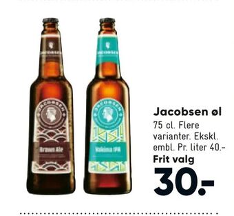 Bilka Jacobsen øl tilbud