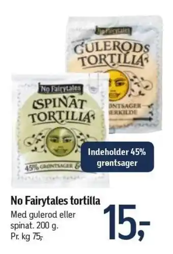 Føtex No Fairytales Tortilla 200g tilbud