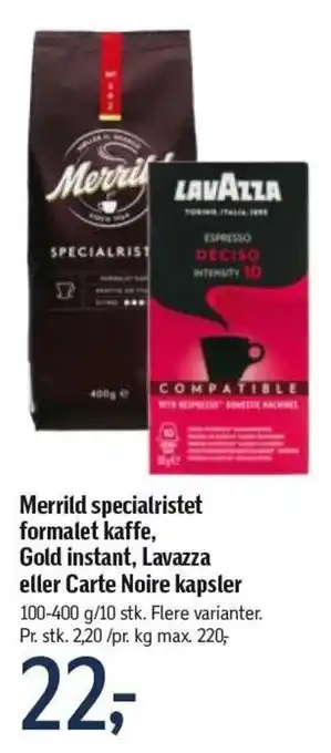 Føtex Merrild Specialristet 100-400g tilbud
