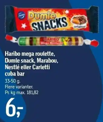Føtex Haribo Mega Roulette 33-50g tilbud