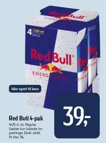 Føtex Red Bull 4-Pak 4x25cl tilbud