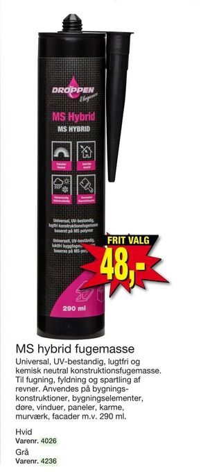 Harald Nyborg MS hybrid fugemasse tilbud