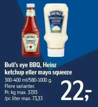 Føtex Bull's Eye BBQ 300-400ml tilbud