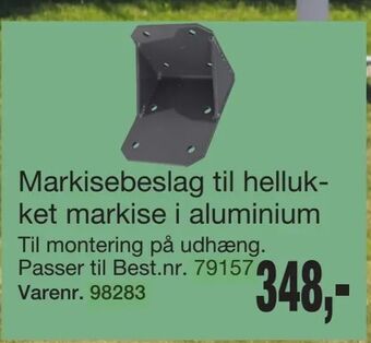 Harald Nyborg Markisebeslag til helluk ket markise i aluminium tilbud