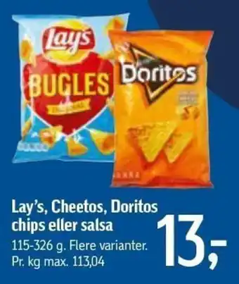 Føtex Lay's Cheetos, Doritos Chips 115-326 tilbud