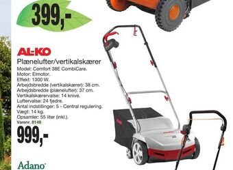 Plænelufter/vertikalskærer