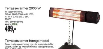 Harald Nyborg Terrassevarmer 2000 W tilbud