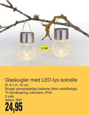 Harald Nyborg Glaskugler med LED-lys solcelle tilbud