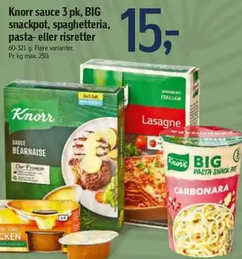 Knorr Sauce 3 PK, Big Snackpot 60-321