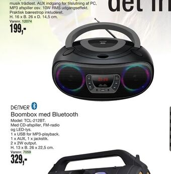 Harald Nyborg Boombox med Bluetooth tilbud