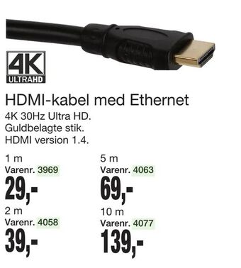 Harald Nyborg HDMI-kabel med Ethernet tilbud