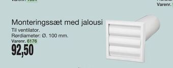 Monteringssæt med jalousi