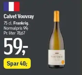 Føtex Calvet Vouvray 75cl tilbud
