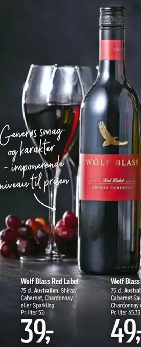 Føtex Wolf Blass Red Label 75cl tilbud