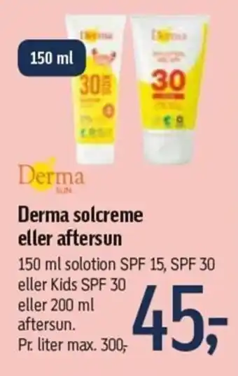Føtex Derma Solcreme 150ml tilbud