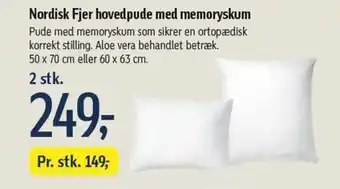Føtex Nordisk Fjer Hovedpude Med Memoryskum tilbud