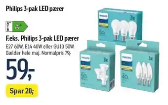 Føtex Philips 3-pak LED Pæper tilbud