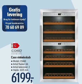 Føtex Caso Vinkøleskab tilbud