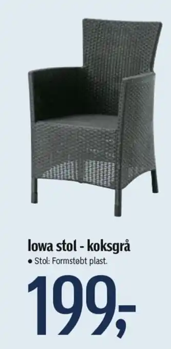 Føtex Iowa Stol- Koksgra tilbud