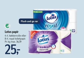 Føtex Lotus papir tilbud
