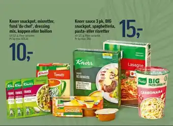 Føtex Knorr snackpot, mixretter, fond 'du chef', dressing mix, koppen eller buillon tilbud
