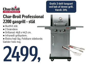 Føtex Char-Broil Professional 2200 gasgrill - stål tilbud
