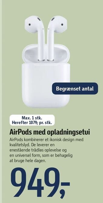 Føtex AirPods med opladningsetui tilbud