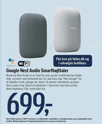 Google Nest Audio Smarthøjttaler