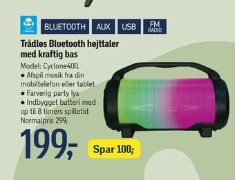 Føtex Trådløs Bluetooth højttaler med kraftig bas tilbud