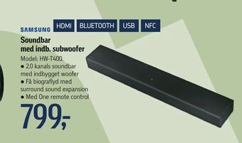 Føtex Soundbar med indb. subwoofer tilbud