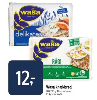 Føtex Wasa knækbrød tilbud