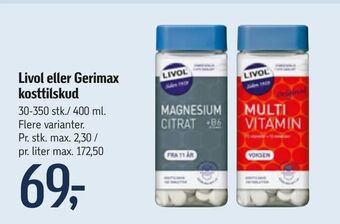 Føtex Livol eller Gerimax kosttilskud tilbud