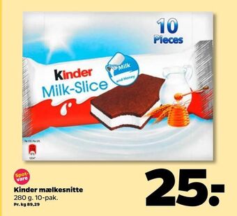 Netto Kinder mælkesnitte tilbud