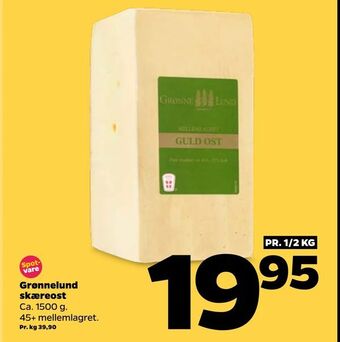Netto Grønnelund skæreost tilbud