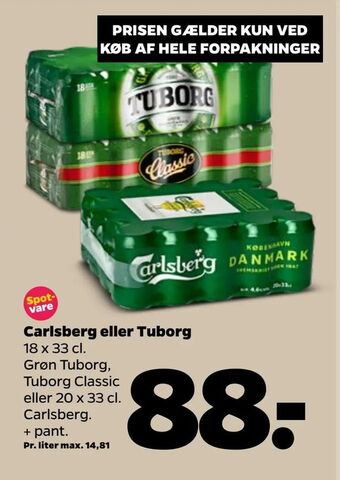 Netto Carlsberg eller Tuborg tilbud