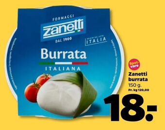 Netto Zanetti burrata tilbud