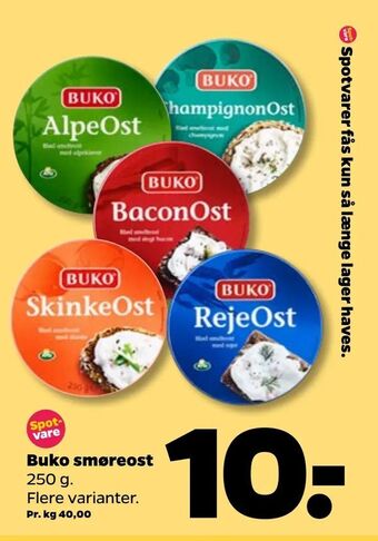 Netto Buko smøreost tilbud