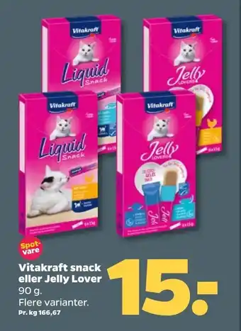 Netto Vitakraft snack eller Jelly Lover tilbud