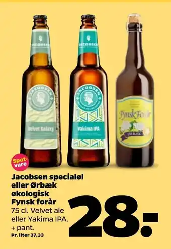 Jacobsen specialøl eller Ørbæk økologisk Fynsk forår