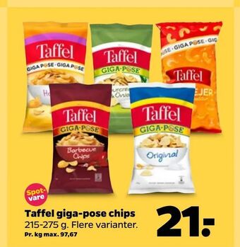 Netto Taffel giga-pose chips tilbud