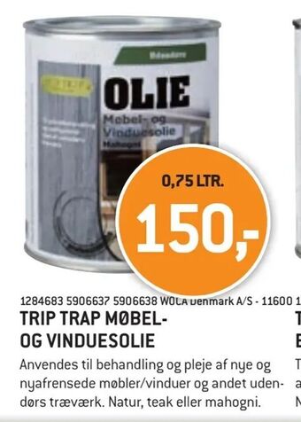 XL-BYG Trip trap møbel- og vinduesolie tilbud