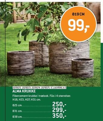 XL-BYG Alma krukke tilbud
