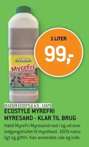 XL-BYG Ecostyle myrefri myresand - klar til brug tilbud